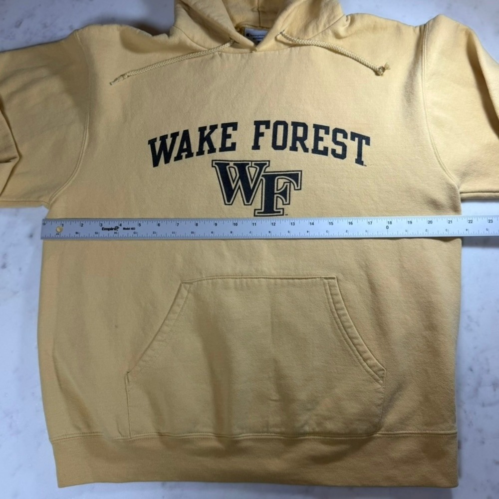 Champion Hoodie Mens Medium Yellow Wake Forest University - Picture 4 of 7